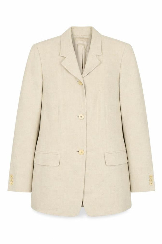 Womens UK Size 10 Liz Claiborne Regular Beige Suit Jacket