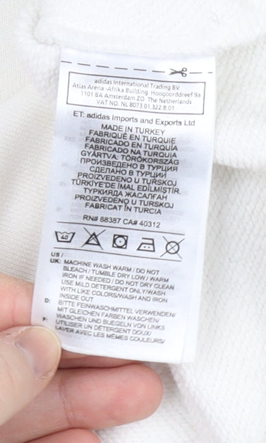 Adidas Women's White Pullover Hoodie Size 8