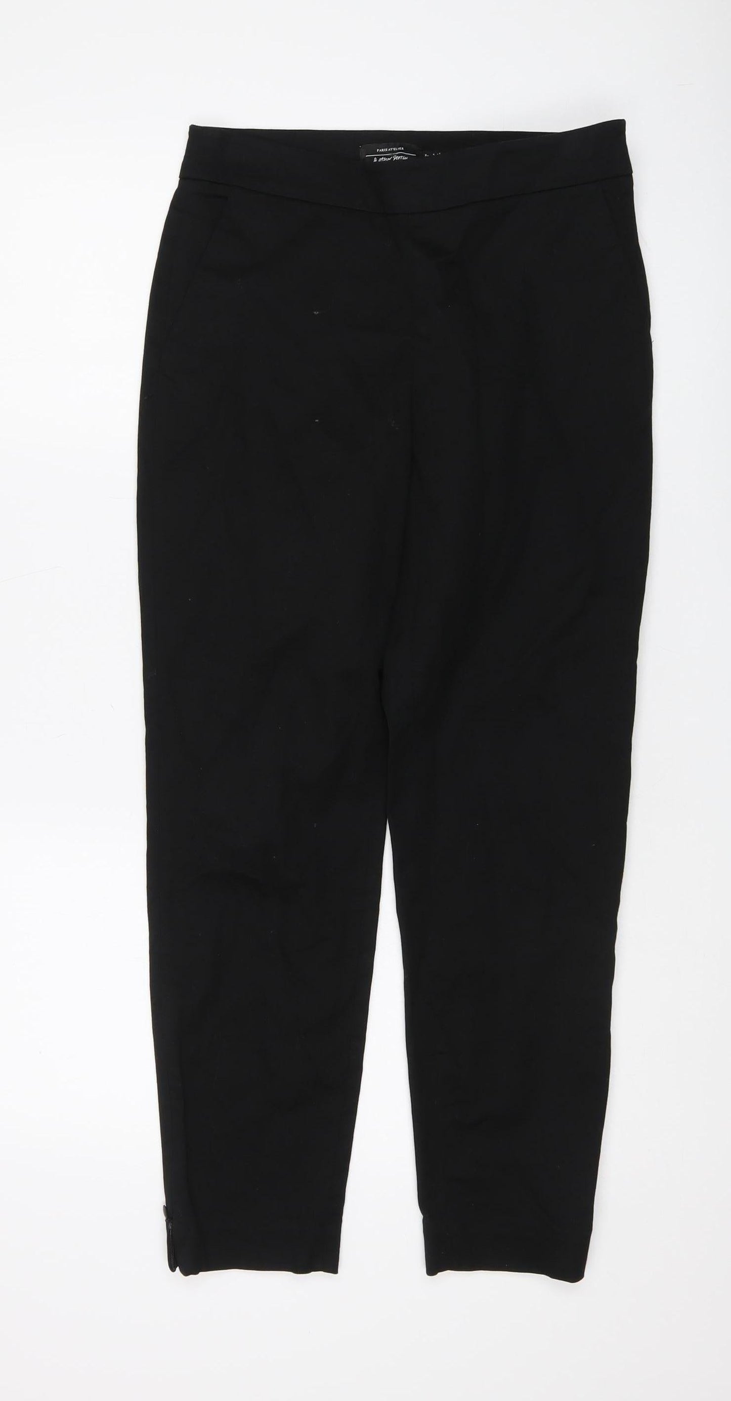 & Other Stories Women's Black Ankle Trousers, Size 10