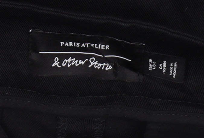 & Other Stories Women's Black Ankle Trousers, Size 10