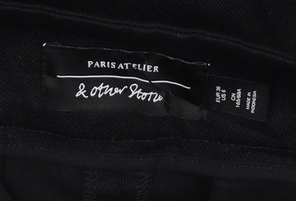 & Other Stories Women's Black Ankle Trousers, Size 10