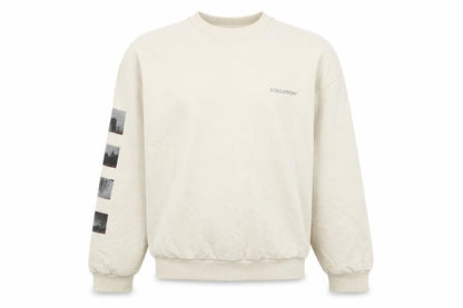 Unisex Adults UK Size XS COLLUSION Beige Pullover Sweatshirt