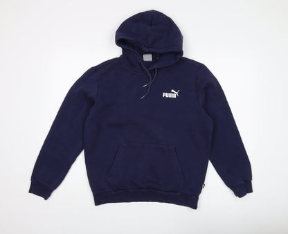 Mens UK Size S PUMA Blue Pullover Hoodie