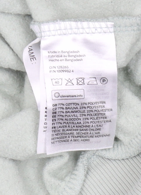 H&M Girls Green Pullover Sweatshirt, 13-14 Years, Crew Neck