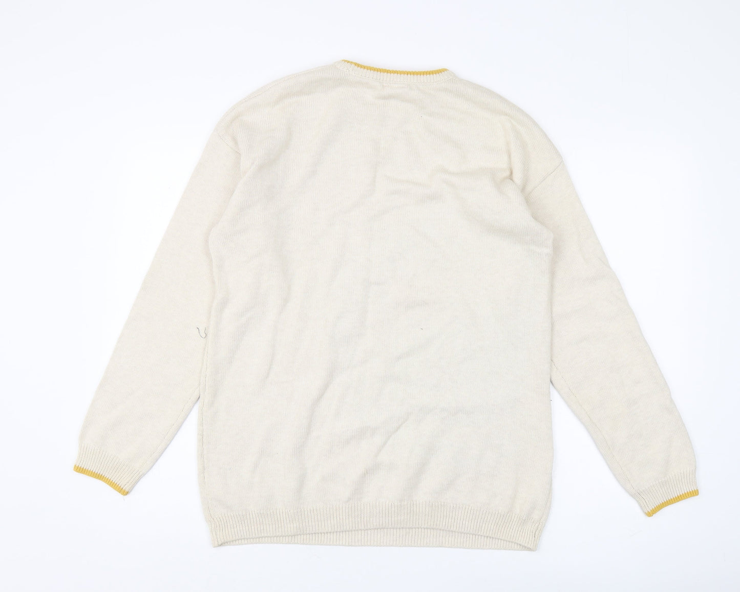 Smiley World Boys Beige Jumper, 16 Years, Fun Graphic Print