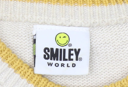Smiley World Boys Beige Jumper, 16 Years, Fun Graphic Print