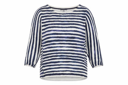 Per Una Women's Blue Striped Pullover Jumper Size 10
