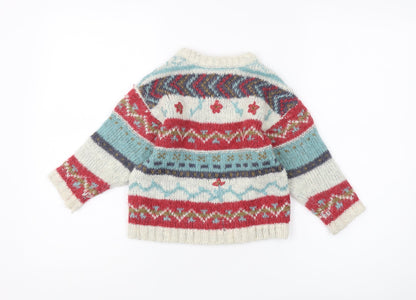 Zara Girls Multicoloured Fair Isle Jumper 3-4 Years