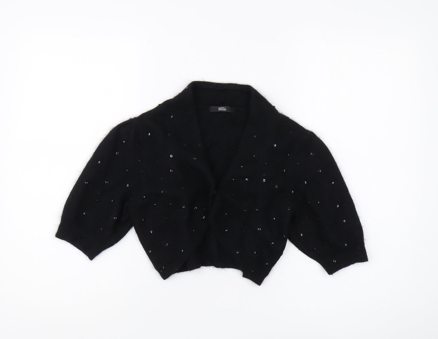 Womens UK Size 14 Marks and Spencer Black Cardigan Jumper