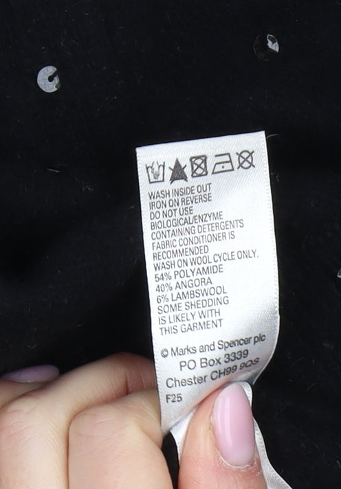 Womens UK Size 14 Marks and Spencer Black Cardigan Jumper