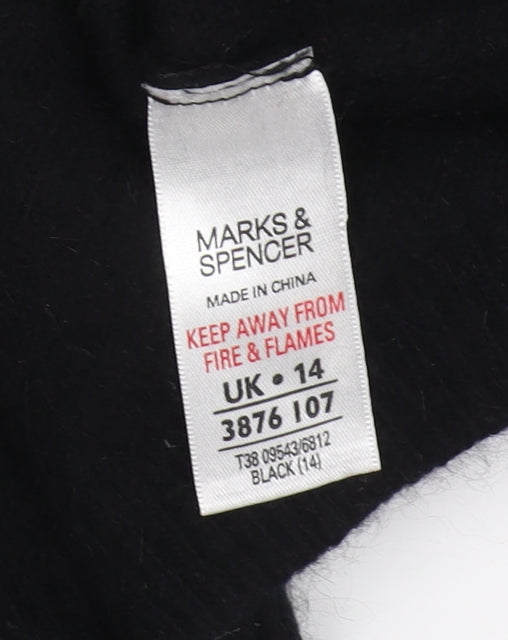 Womens UK Size 14 Marks and Spencer Black Cardigan Jumper