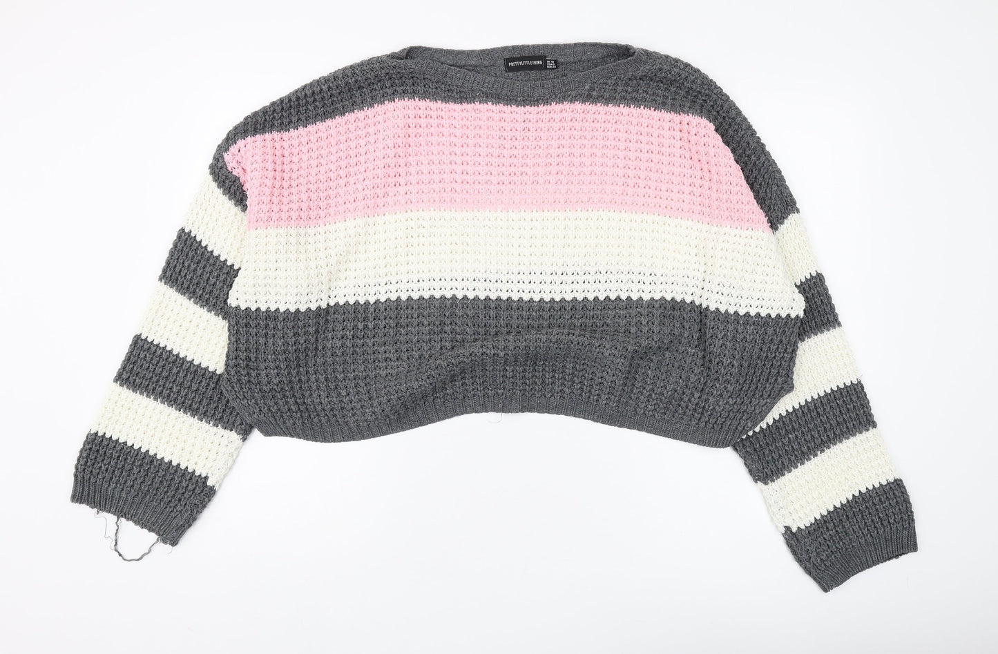 Womens UK Size 10 PRETTYLITTLETHING Multicoloured Pullover Jumper