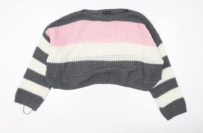 Womens UK Size 10 PRETTYLITTLETHING Multicoloured Pullover Jumper