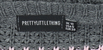 Womens UK Size 10 PRETTYLITTLETHING Multicoloured Pullover Jumper