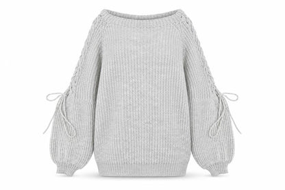 Womens UK Size M/L Cameo Rose Grey Pullover Jumper