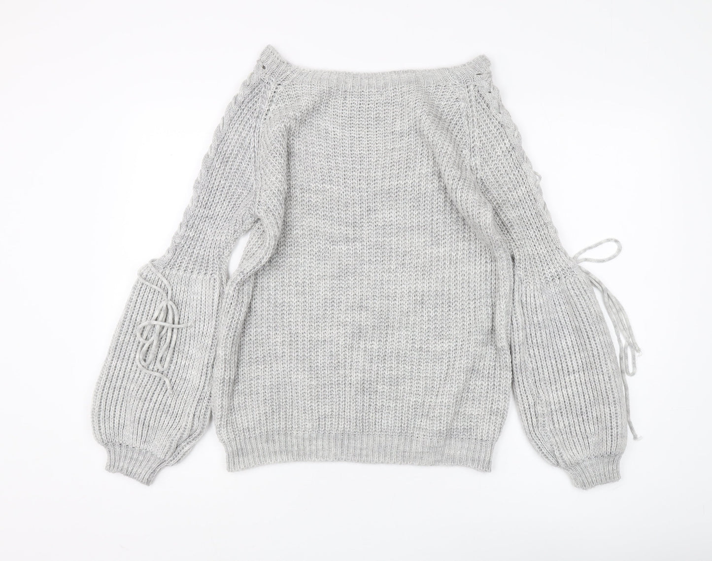 Womens UK Size M/L Cameo Rose Grey Pullover Jumper