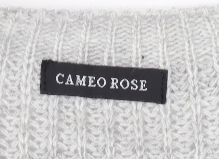 Womens UK Size M/L Cameo Rose Grey Pullover Jumper
