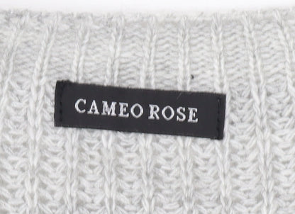 Womens UK Size M/L Cameo Rose Grey Pullover Jumper