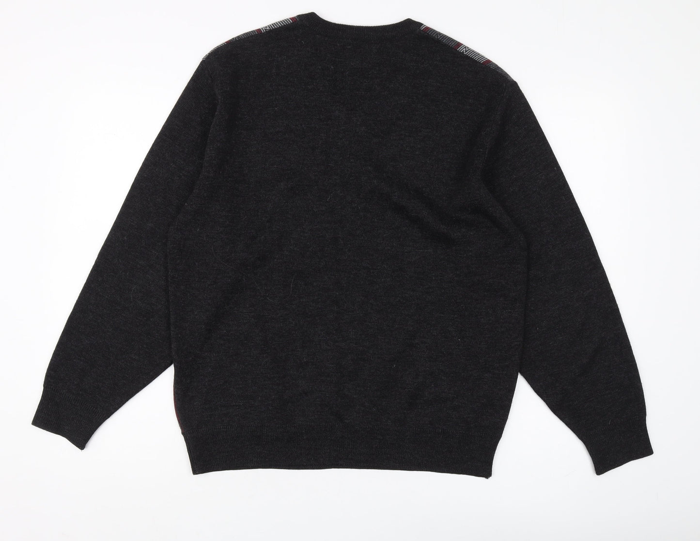 Wolsey Men's Black Striped Medium Pullover Jumper