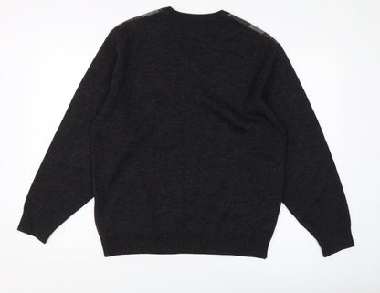 Wolsey Men's Black Striped Medium Pullover Jumper