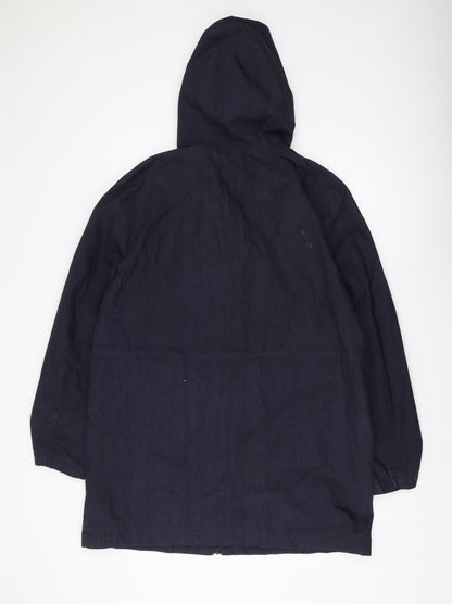 NōMe Unisex Black Parka Jacket 2XL Hooded Casual