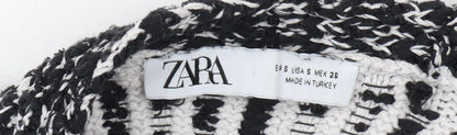 Womens UK Size S Zara Multicoloured Cardigan Jumper