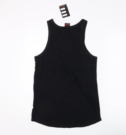 Womens UK Size 8 Death Kitty Black Basic Tank