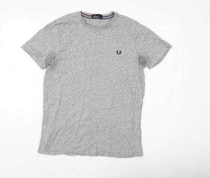 Mens UK Size M Fred Perry Grey  T-Shirt
