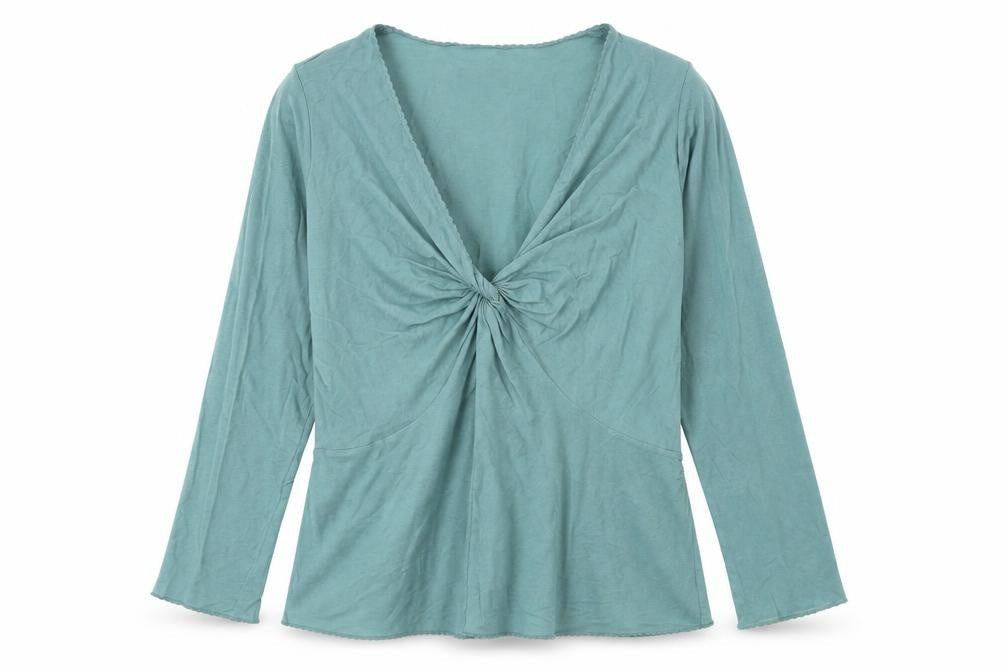 Womens UK Size XL KEW Green Wrap Blouse