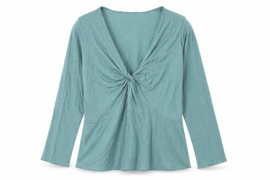 Womens UK Size XL KEW Green Wrap Blouse