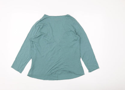 Womens UK Size XL KEW Green Wrap Blouse
