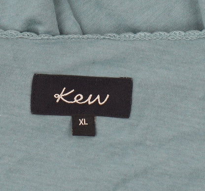 Womens UK Size XL KEW Green Wrap Blouse