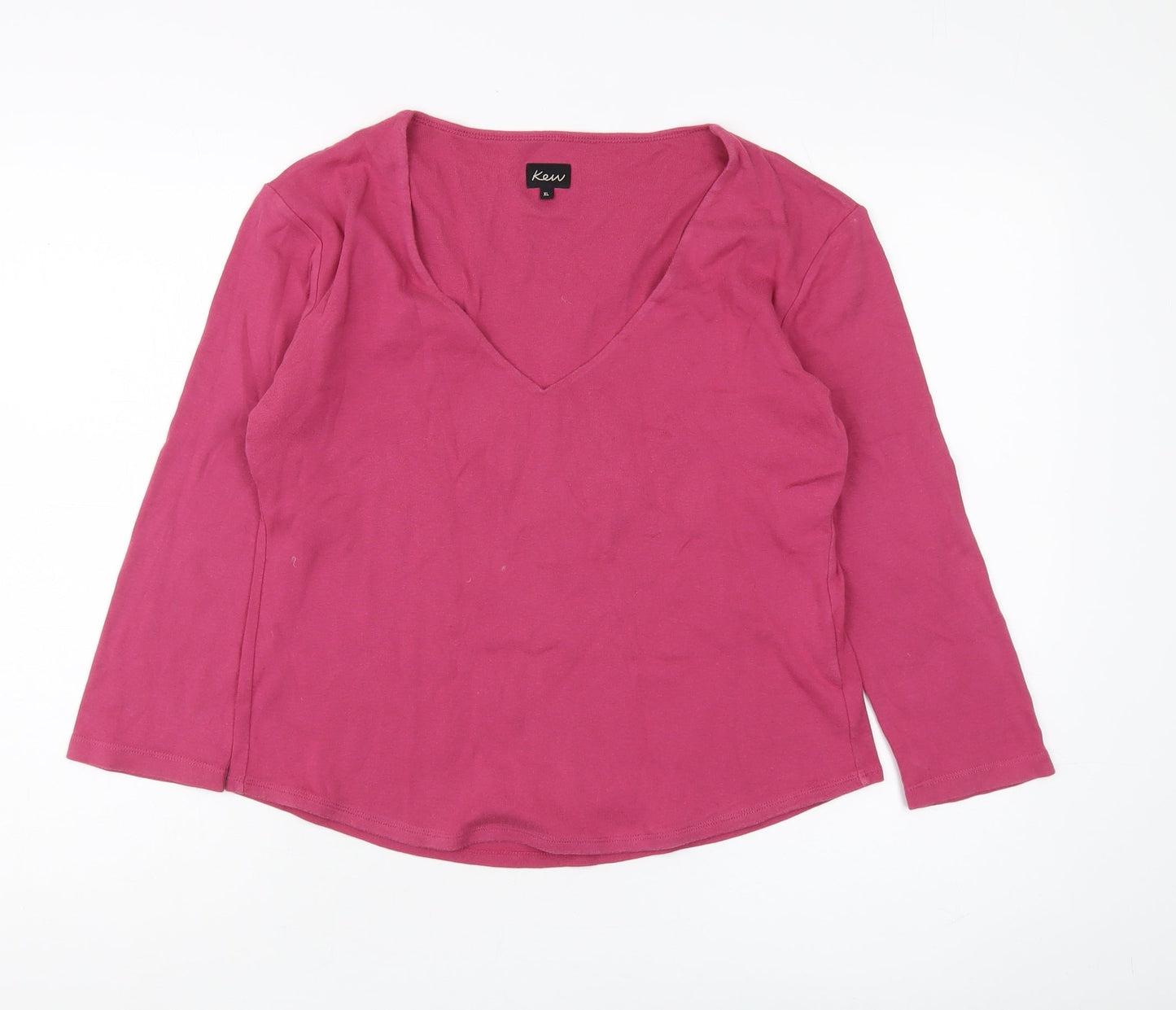 Womens UK Size XL KEW Pink Basic T-Shirt