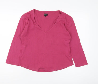Womens UK Size XL KEW Pink Basic T-Shirt