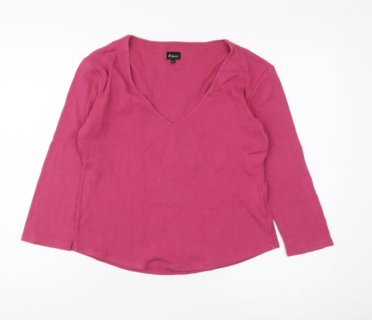Womens UK Size XL KEW Pink Basic T-Shirt