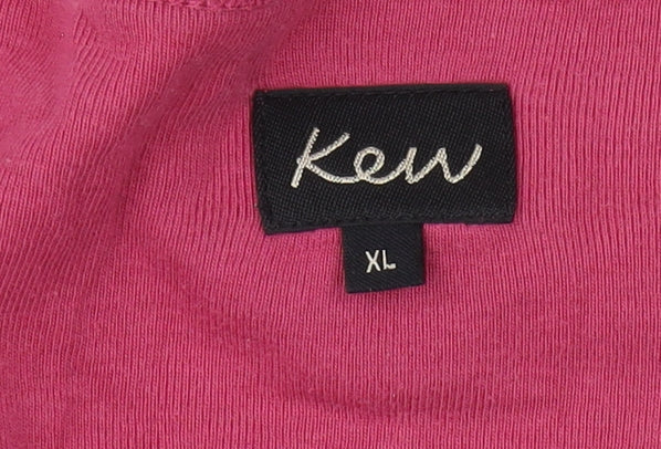 Womens UK Size XL KEW Pink Basic T-Shirt
