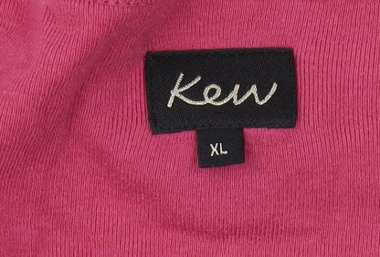 Womens UK Size XL KEW Pink Basic T-Shirt