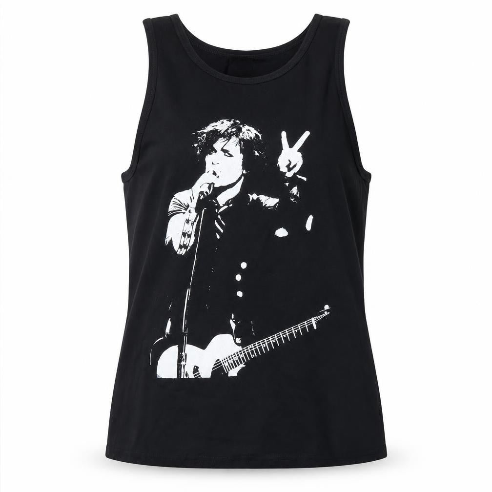 Womens UK Size 18 Death Kitty Black Jersey Tank