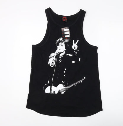 Death Kitty Women's Black Tank Top Size 12, Music Theme