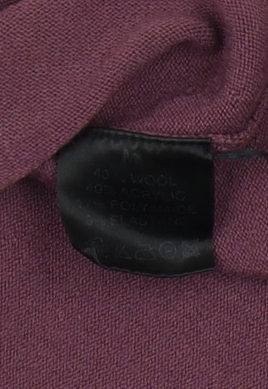 East Women's Purple V-Neck Pullover Jumper - M