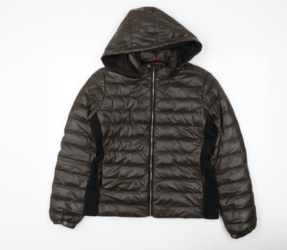 Womens UK Size M Steve Madden Brown Puffer Jacket