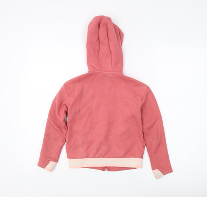 Artengo Girls Pink Full Zip Hoodie 7-8 Years