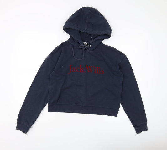 Womens UK Size 6 Jack Wills Blue Pullover Hoodie