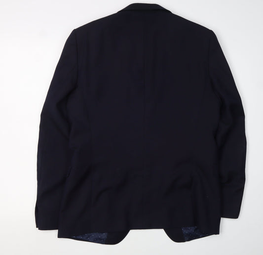 Mens UK Size 41 T.M.Lewin Regular Blue Suit Jacket