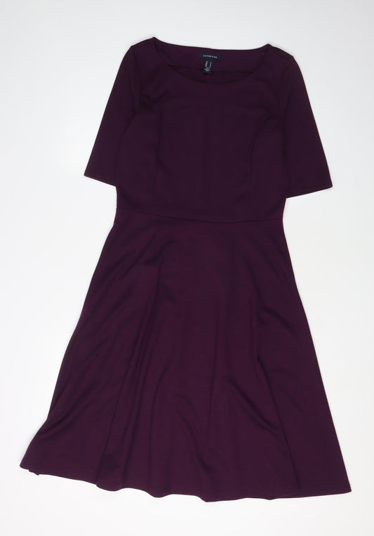 Lands' End Women's Purple A-Line Dress S Casual