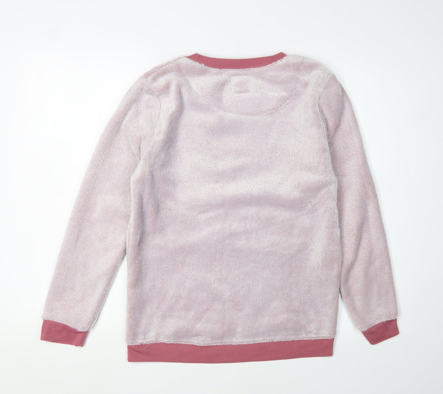 Disney Women's Pink Sequin Crew Neck Pyjama Top 10-12