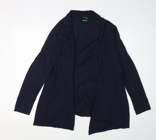 Womens UK Size S United Colors of Benetton Blue Cardigan Jumper