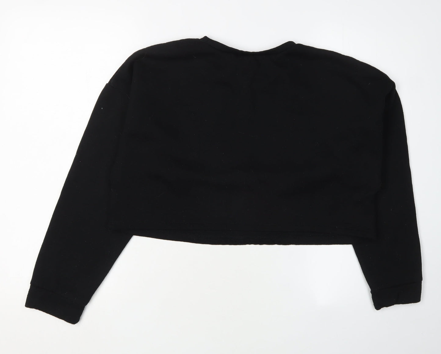 Zara Black Embroidered Women's Sweatshirt UK 0