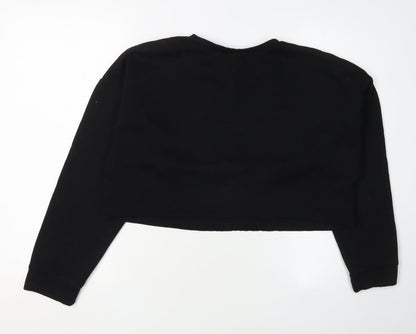 Zara Black Embroidered Women's Sweatshirt UK 0