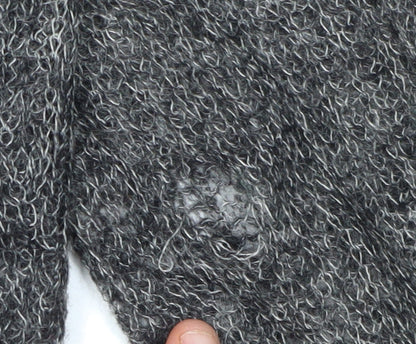 Wallis Women's Grey Cardigan, Size 14, Mohair Blend